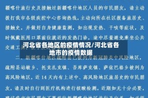 河北省各地区的疫情情况/河北省各地市的疫情数据