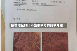 疫情地区打印不出来单号的简单介绍