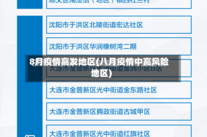 8月疫情高发地区(八月疫情中高风险地区)