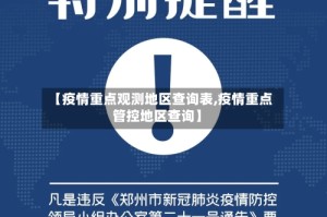 【疫情重点观测地区查询表,疫情重点管控地区查询】