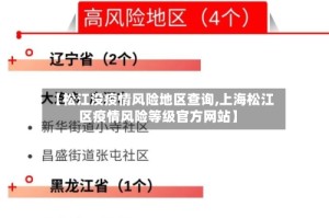 【松江没疫情风险地区查询,上海松江区疫情风险等级官方网站】