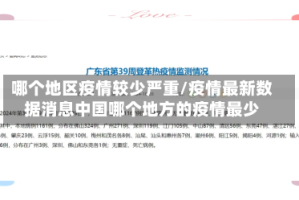 哪个地区疫情较少严重/疫情最新数据消息中国哪个地方的疫情最少