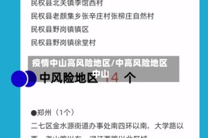 疫情中山高风险地区/中高风险地区 中山