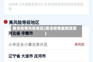商洛疫情风险地区(商洛疫情最新政策)