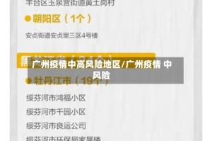 广州疫情中高风险地区/广州疫情 中风险