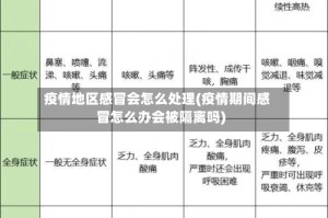 疫情地区感冒会怎么处理(疫情期间感冒怎么办会被隔离吗)