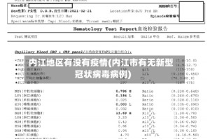内江地区有没有疫情(内江市有无新型冠状病毒病例)