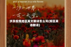 涉及疫情地区英文翻译怎么写(疫区英语翻译)