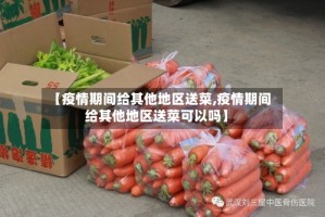 【疫情期间给其他地区送菜,疫情期间给其他地区送菜可以吗】