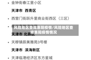 风险地区查询惠阳疫情/风险地区查询惠阳疫情情况