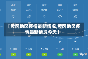 【黄冈地区疫情最新情况,黄冈地区疫情最新情况今天】