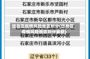 岱岳区疫情风险地区划分(岱岳区疫情风险地区划分最新)