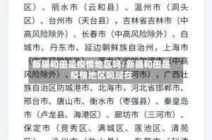 新疆和田是疫情地区吗/新疆和田是疫情地区吗现在
