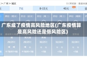 广东成了疫情高风险地区(广东疫情算是高风险还是低风险区)