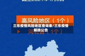 三东疫情风险地区查询表/三东疫情解除公告