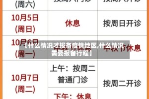 【什么情况才报备疫情地区,什么情况需要报备行程】