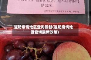 返肥疫情地区查询最新(返肥疫情地区查询最新政策)