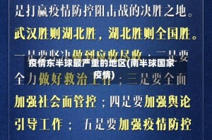疫情东半球最严重的地区(南半球国家疫情)