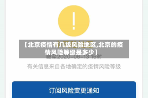 【北京疫情有几级风险地区,北京的疫情风险等级是多少】