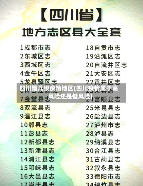 四川是几级疫情地区(四川疫情属于高风险还是低风险)-第1张图片