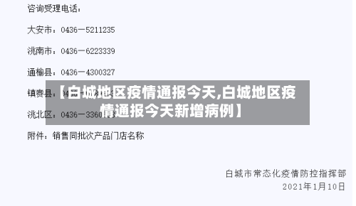 【白城地区疫情通报今天,白城地区疫情通报今天新增病例】-第1张图片