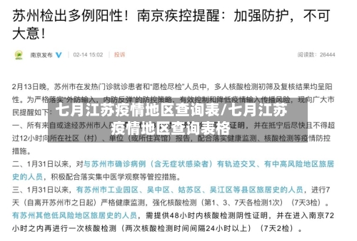七月江苏疫情地区查询表/七月江苏疫情地区查询表格-第2张图片