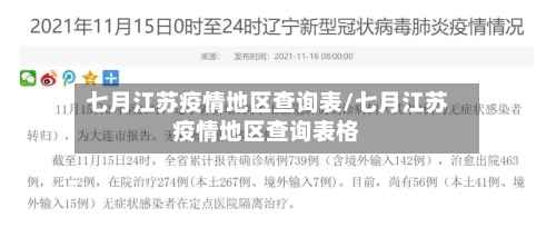 七月江苏疫情地区查询表/七月江苏疫情地区查询表格-第1张图片