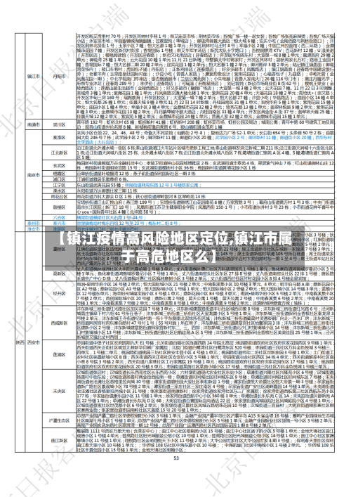【镇江疫情高风险地区定位,镇江市属于高危地区么】-第1张图片