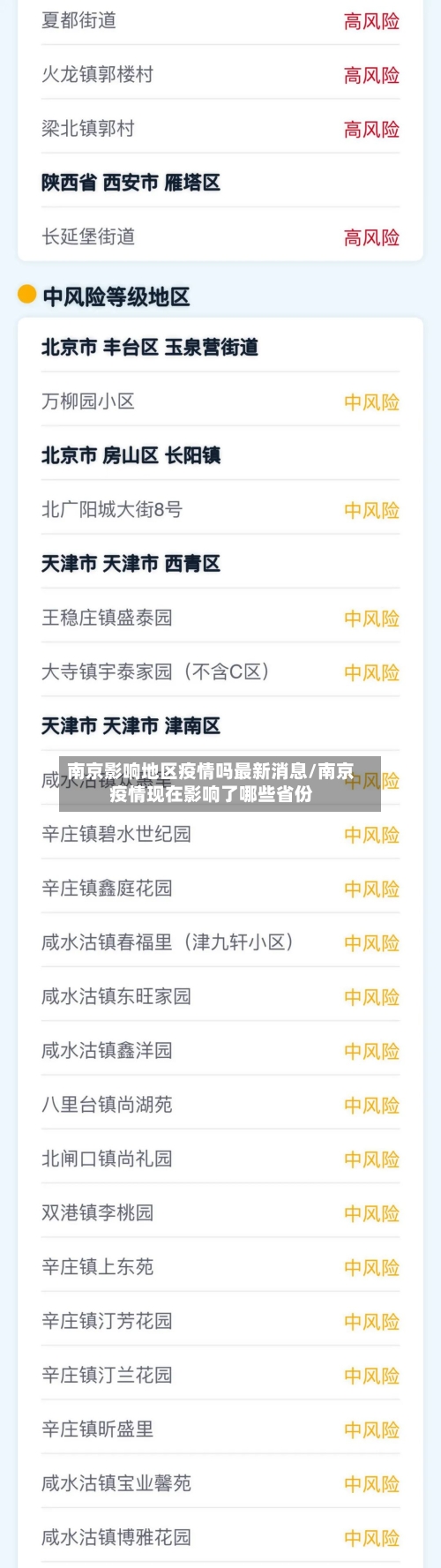 南京影响地区疫情吗最新消息/南京疫情现在影响了哪些省份-第3张图片