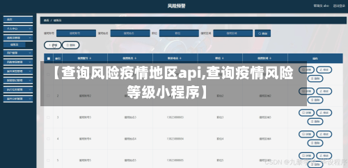【查询风险疫情地区api,查询疫情风险等级小程序】-第2张图片