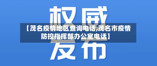 【茂名疫情地区查询电话,茂名市疫情防控指挥部办公室电话】-第3张图片