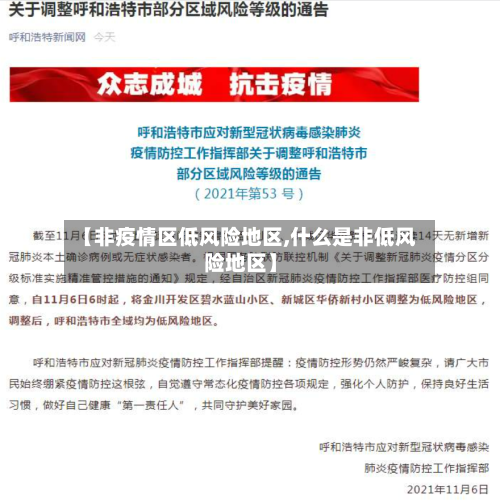 【非疫情区低风险地区,什么是非低风险地区】-第3张图片