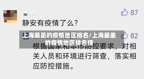 上海最差的疫情地区排名/上海最差的疫情地区排名榜-第2张图片