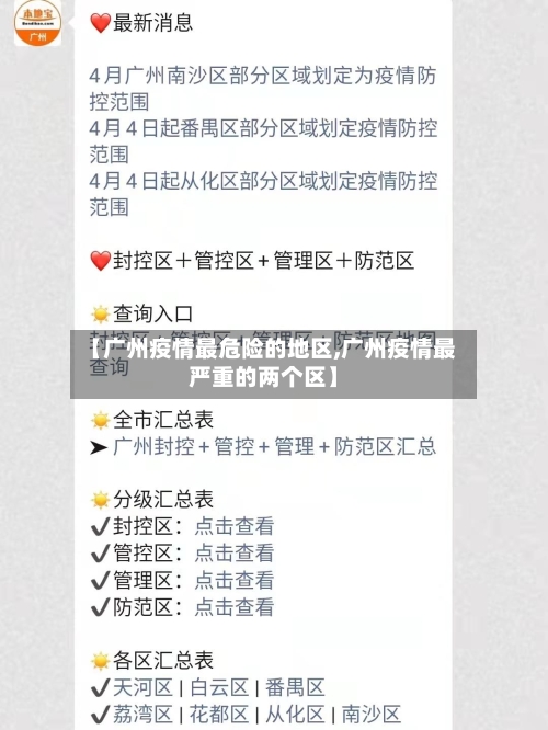 【广州疫情最危险的地区,广州疫情最严重的两个区】-第1张图片