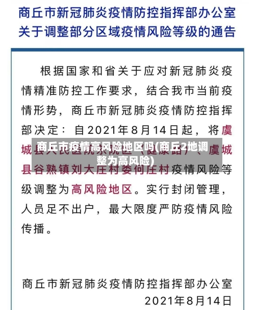 商丘市疫情高风险地区吗(商丘2地调整为高风险)-第1张图片