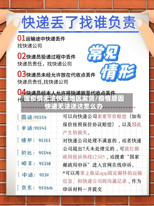 因疫情无法快递地区发货/疫情原因快递无法送达怎么办-第2张图片