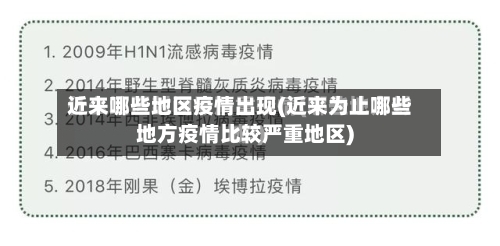 近来哪些地区疫情出现(近来为止哪些地方疫情比较严重地区)-第1张图片