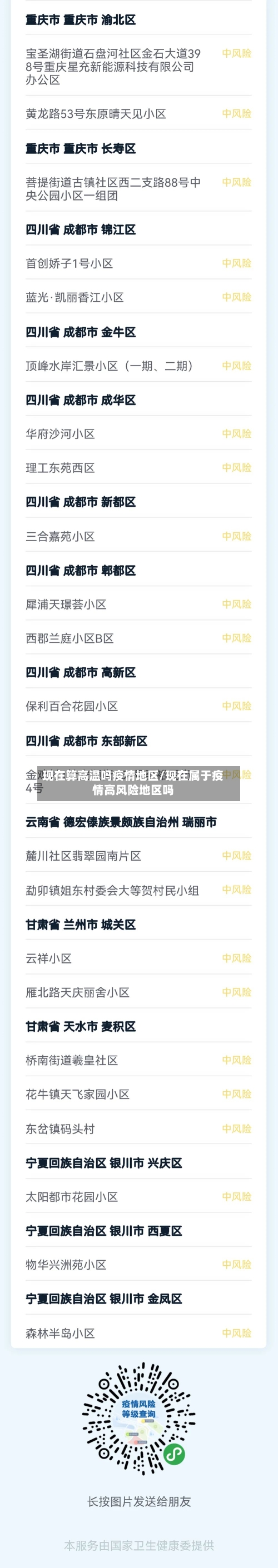现在算高温吗疫情地区/现在属于疫情高风险地区吗-第2张图片