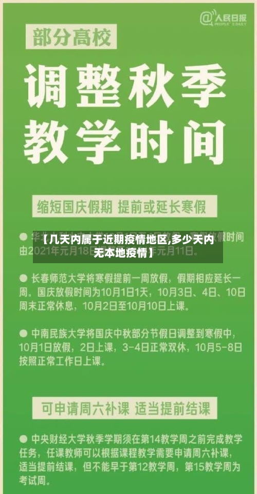 【几天内属于近期疫情地区,多少天内无本地疫情】-第1张图片
