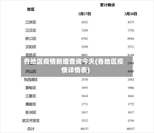 各地区疫情新增查询今天(各地区疫情详情表)-第2张图片
